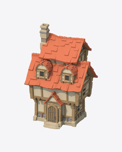 Low Poly House PNG