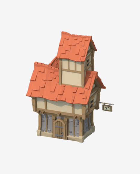Low Poly House PNG
