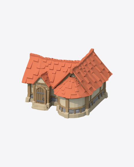 Low Poly House PNG