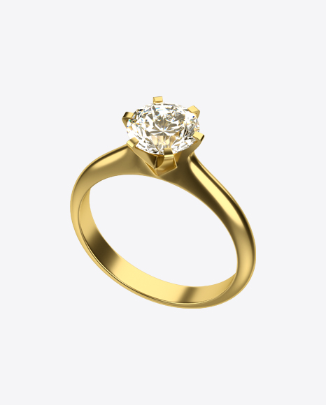 Golden Ring with Diamond