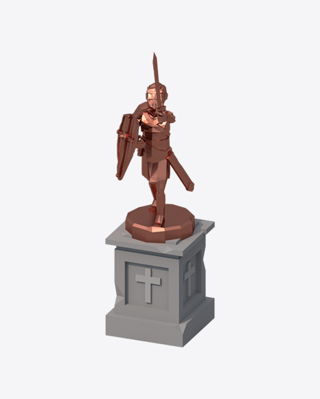 Low Poly Statue PNG