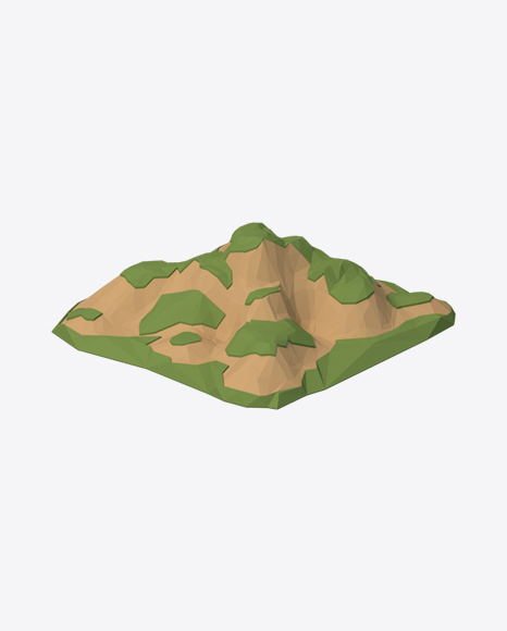 Low Poly Hill PNG
