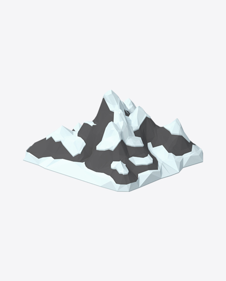 Low Poly Mountain PNG