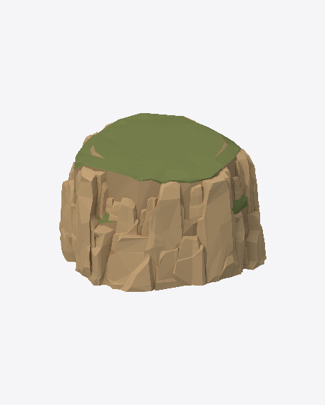 Low Poly Cliff PNG