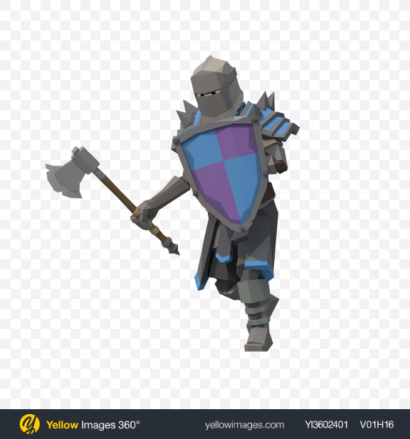 Download Low Poly Knight Transparent PNG on YELLOW Images