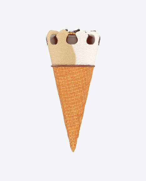 Ice Cream Cone with Topping PNG