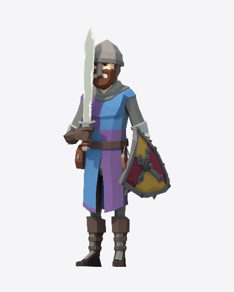 Low Poly Soldier PNG