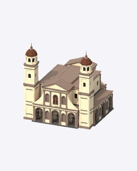 Low Poly Building PNG