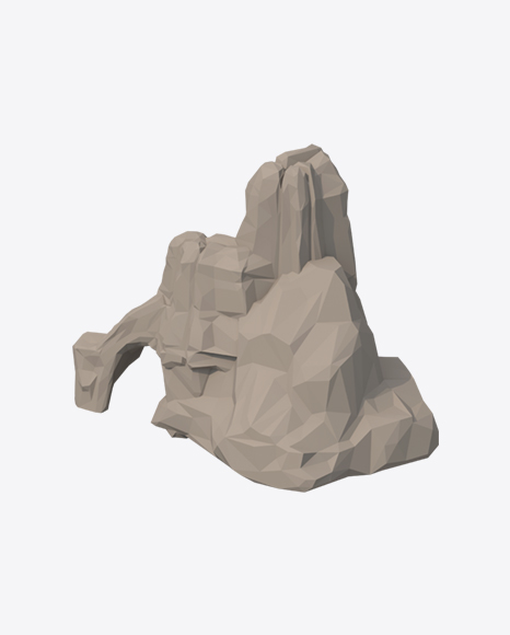 Low Poly Rock PNG