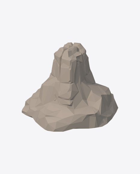 Low Poly Rock PNG