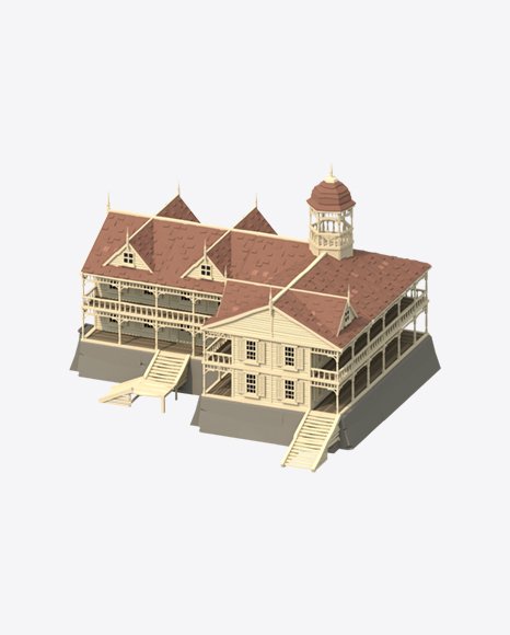 Low Poly Mansion PNG