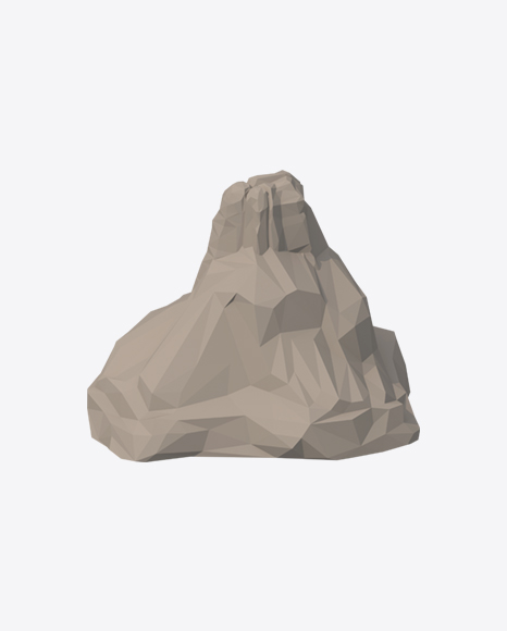 Low Poly Rock PNG