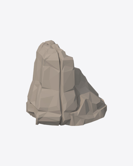 Low Poly Rock PNG