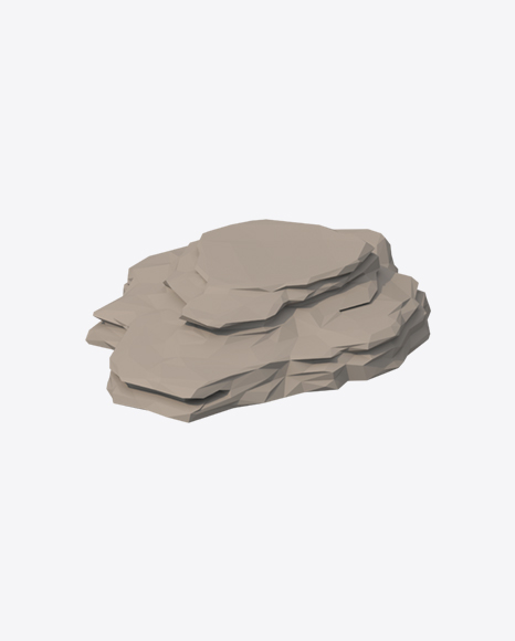 Low Poly Rock Plateau PNG