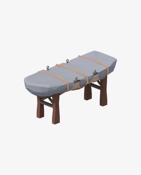 Low Poly Covered Boat PNG