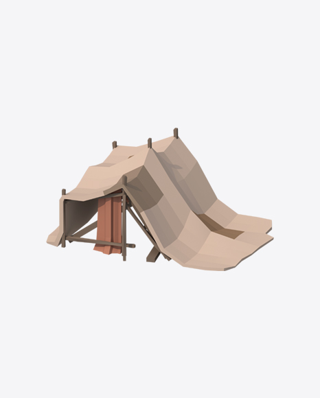 Low Poly Hut PNG