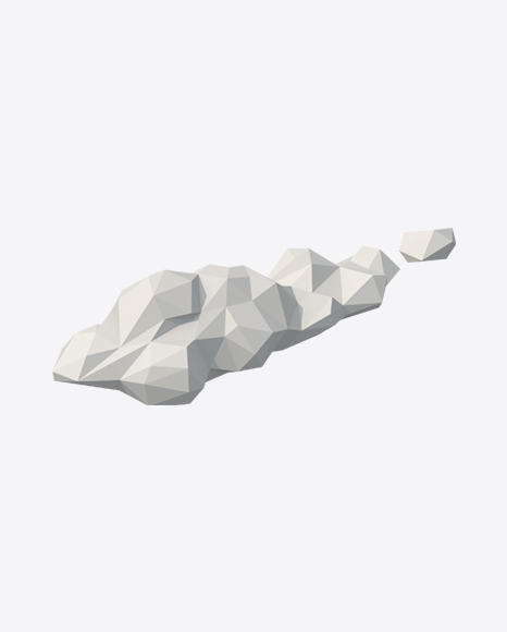 Low Poly Cloud PNG