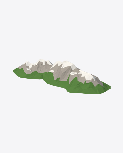 Low Poly Mountains PNG