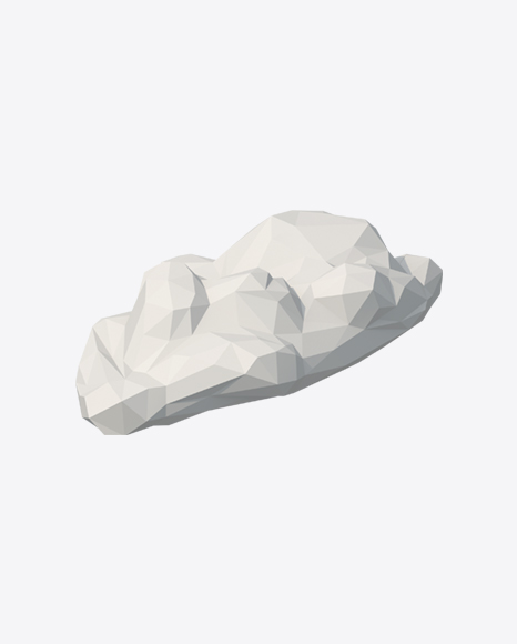 Low Poly Cloud PNG