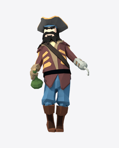 Low Poly Drunk Pirate