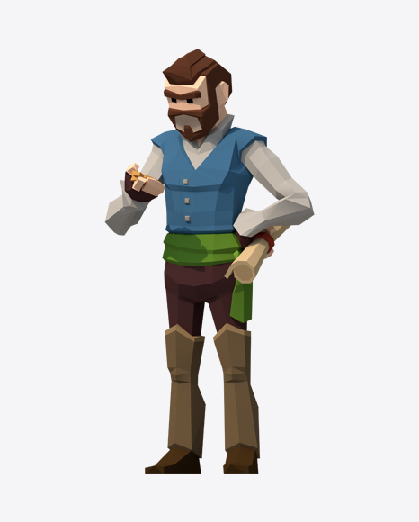 Low Poly Explorer with Compass