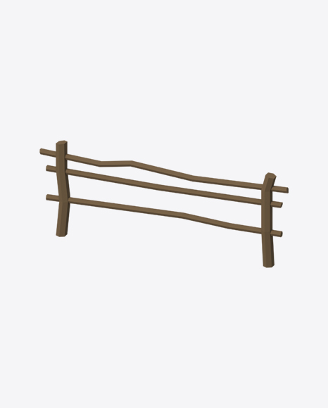 Low Poly Wood Fence