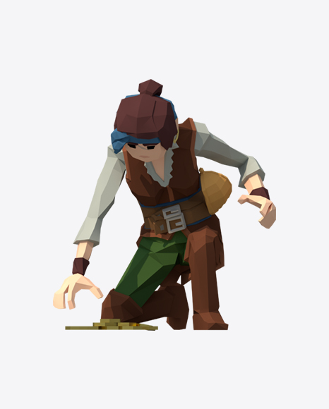 Low Poly Pirate Lady
