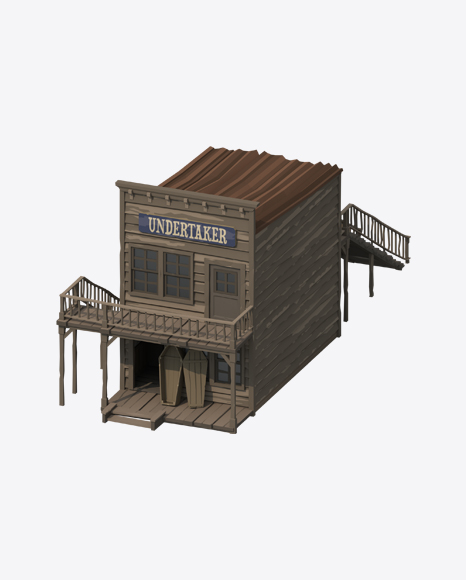 PNG Low Poly Undertaker's Office