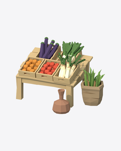 Low Poly Food Court
