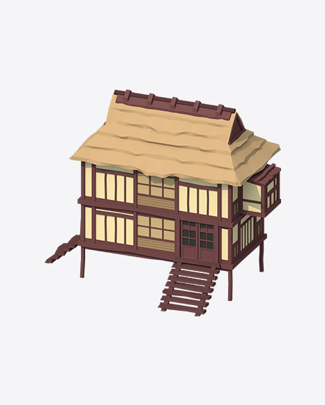 Low Poly House PNG