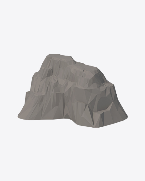 Low Poly Cliff PNG