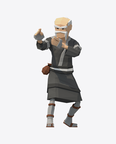 Low Poly Sensei PNG
