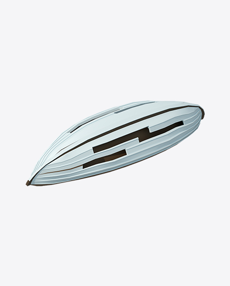 Low Poly Snow Covered Flipped Boat