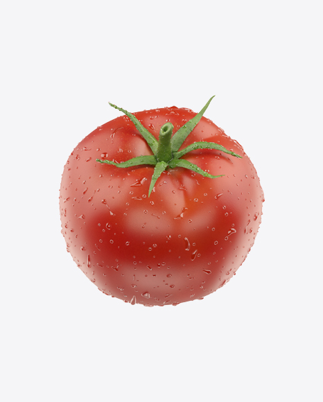 Tomato with Water Drops