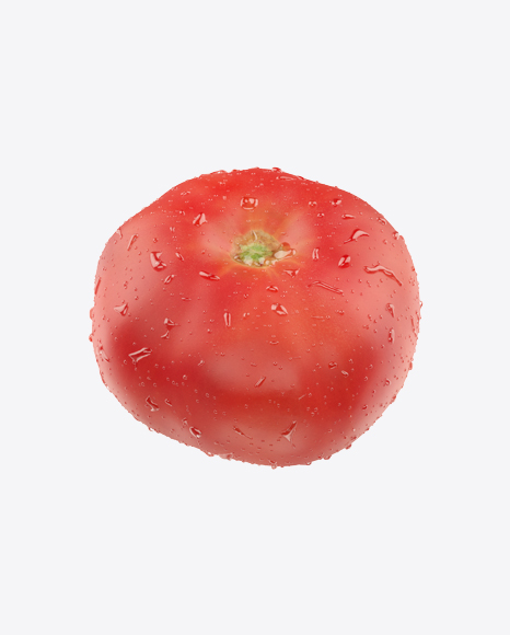 Pink Tomato with Water Drops