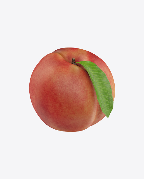 Peach with Leaf