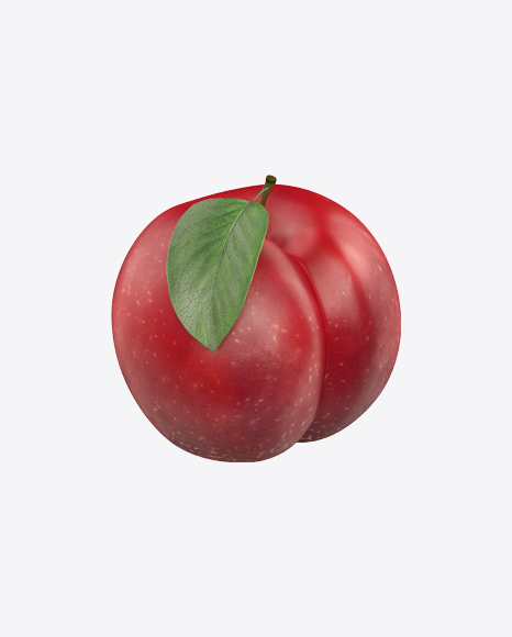 Plum with Leaf