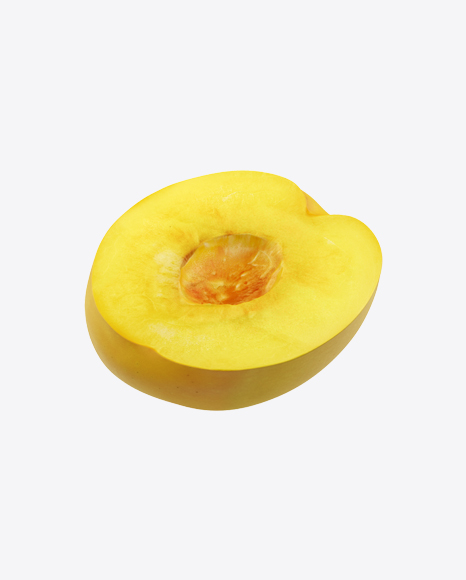 Half of Yellow Nectarine