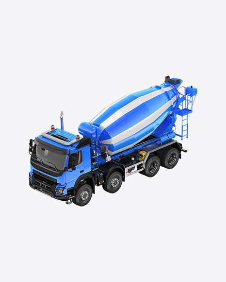 Blue Mixer Truck