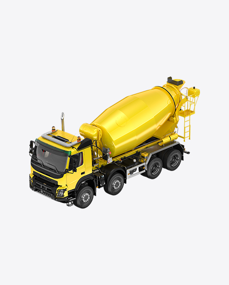 Yellow Mixer Truck