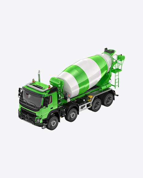 Green Mixer Truck