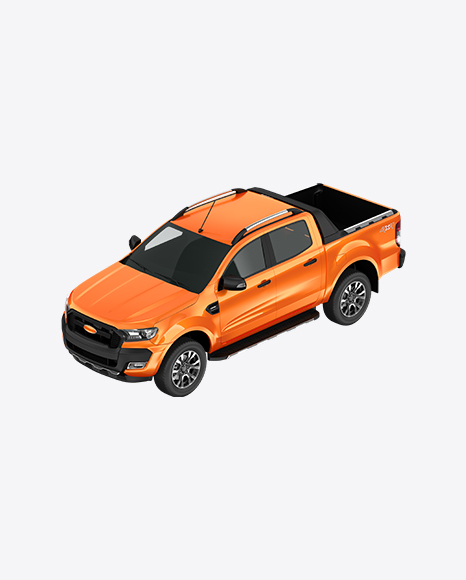 Orange Pickup Truck