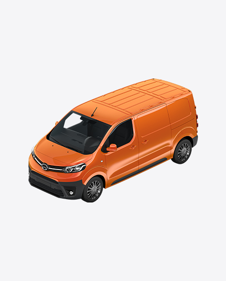 Orange Panel Van