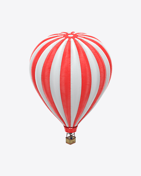 Red Striped Hot Air Balloon