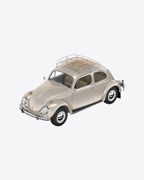 Beige Retro Compact Car