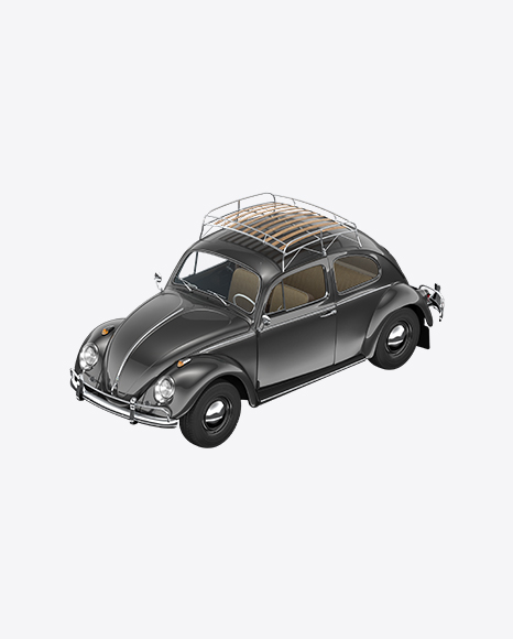 Black Retro Compact Car