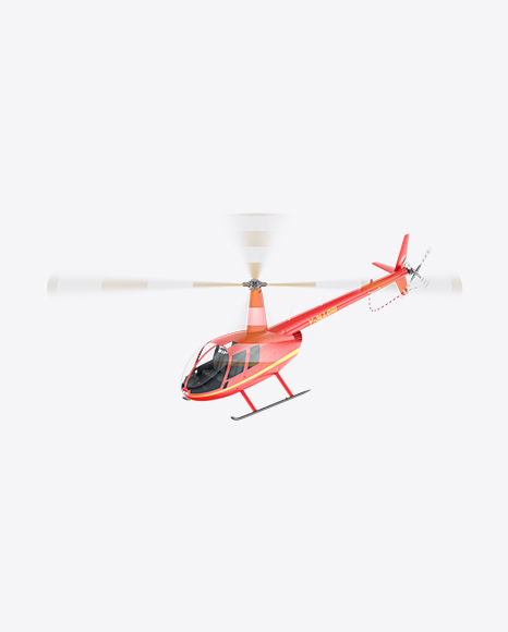 Flying Red Light Helicopter
