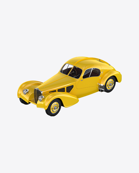 Yellow Retro Car