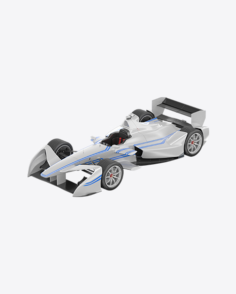 White Electric Racing Car