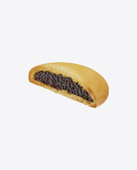 Half of Cookie with Chocolate Filling